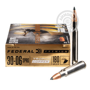 Image of the 30-06 SPRINGFIELD FEDERAL VITAL-SHOK 180 GRAIN TROPHY COPPER (20 ROUNDS) available at AmmoMan.com.