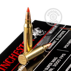Photograph showing detail of 17 WSM WINCHESTER VARMINT HV 20 GRAIN POLYMER TIP (500 ROUNDS)