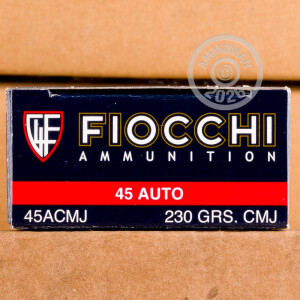 Image detailing the brass case and boxer primers on the Fiocchi ammunition.