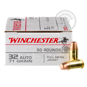 Photo detailing the 32 ACP WINCHESTER USA 71 GRAIN FMJ (500 ROUNDS) for sale at AmmoMan.com.