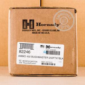 Image of Hornady 450 Bushmaster rifle ammunition.