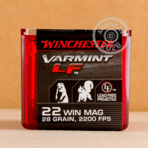 Photo detailing the 22 WMR WINCHESTER 28 GRAIN JHP (50 ROUNDS) for sale at AmmoMan.com.