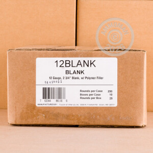 Photograph showing detail of 12 GAUGE FIOCCHI 2-3/4" BLANK (25 ROUNDS)