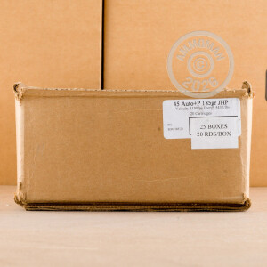 Image of the 45 ACP +P CORBON 185 GRAIN SELF-DEFENSE JHP (20 ROUNDS) available at AmmoMan.com.