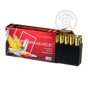 Photo detailing the 308 WIN HORNADY SUPERFORMANCE SST 150 GRAIN PT (20 ROUNDS) for sale at AmmoMan.com.