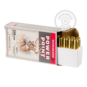 Photograph showing detail of 308 WIN WINCHESTER SUPER-X 180 GRAIN POWER-POINT SP (200 ROUNDS)