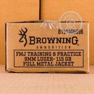 Photo of 9mm Luger FMJ ammo by Browning for sale at AmmoMan.com.