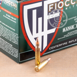 An image of 223 Remington ammo made by Fiocchi at AmmoMan.com.
