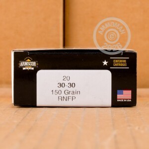 A photograph of 200 rounds of 150 grain 30-30 Winchester ammo with a soft point bullet for sale.