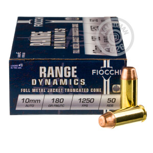 Image of the 10MM FIOCCHI 180 GRAIN FMJTC (500 ROUNDS) available at AmmoMan.com.
