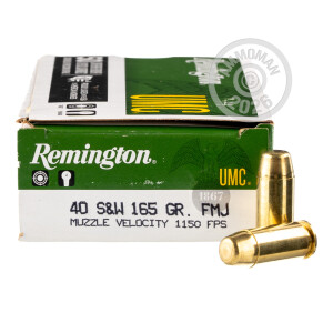 Image of 40 S&W REMINGTON UMC 165 GRAIN FMJ (500 ROUNDS)