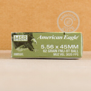 Image of Federal 5.56x45mm rifle ammunition.