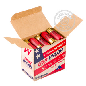 Photograph showing detail of 12 GAUGE WINCHESTER USA VALOR 2-3/4" 9 PELLETS 00 BUCK (250 ROUNDS)