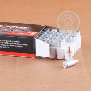 Image of 9mm Luger pistol ammunition at AmmoMan.com.