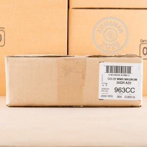 Photo detailing the 22 WMR CCI A22 GAMEPOINT 35 GRAIN JSP (200 ROUNDS) for sale at AmmoMan.com.