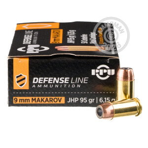 Image of 9x18 Makarov ammo by Prvi Partizan that's ideal for home protection, Subsonic, training at the range.