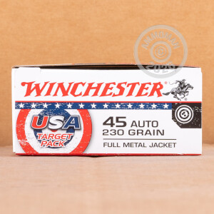 Photo of .45 Automatic FMJ ammo by Winchester for sale at AmmoMan.com.
