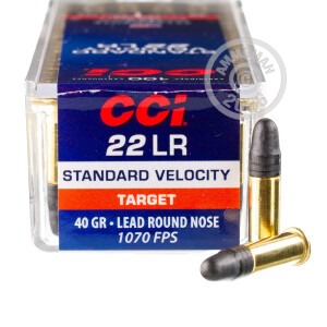 Photograph showing detail of 22 LR CCI STANDARD VELOCITY 40 GRAIN LRN (5000 ROUNDS)