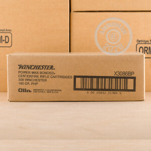 Photograph showing detail of 308 WIN WINCHESTER POWER MAX BONDED 180 GRAIN PHP (200 ROUNDS)