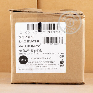 Image of Remington .40 Smith & Wesson pistol ammunition.