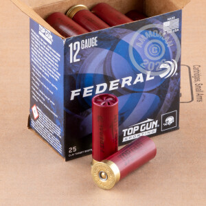 Image of the 12 GAUGE FEDERAL TOP GUN SPORTING 2-3/4" 1 OZ. #7.5 SHOT (250 ROUNDS) available at AmmoMan.com.