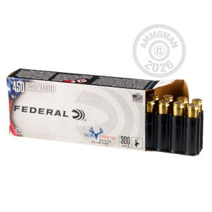 Image of Federal 450 Bushmaster rifle ammunition.