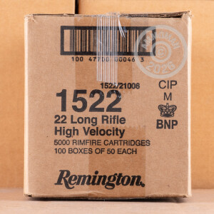 Photo detailing the 22 LR REMINGTON GOLDEN BULLET 40 GRAIN PLATED ROUND NOSE (500 ROUNDS) for sale at AmmoMan.com.