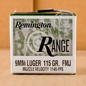 Image of 9MM REMINGTON RANGE 115 GRAIN FMJ (500 ROUNDS)