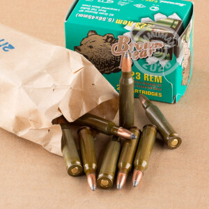 An image of 223 Remington ammo made by Brown Bear at AmmoMan.com.