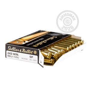 Image of the 243 WIN SELLIER & BELLOT 100 GRAIN SOFT POINT (20 ROUNDS) available at AmmoMan.com.