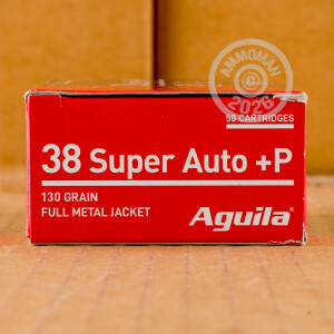 Image of Aguila 38 Super pistol ammunition.