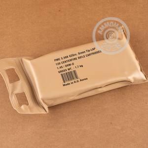 A photograph of 600 rounds of 62 grain 5.56x45mm ammo with a Penetrator bullet for sale.