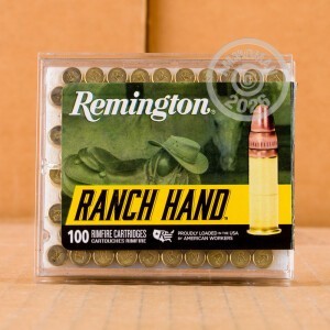 Photo detailing the 22 LR REMINGTON RANCH HAND 40 GRAIN CPRN (5000 ROUNDS) for sale at AmmoMan.com.