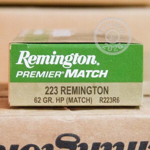 Image of Remington 223 Remington rifle ammunition.