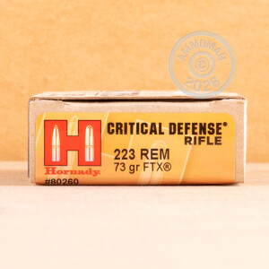 An image of 223 Remington ammo made by Hornady at AmmoMan.com.