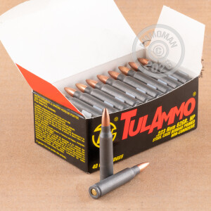 Image detailing the steel case on the Tula Cartridge Works ammunition.