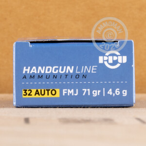 Image of .32 ACP ammo by Prvi Partizan that's ideal for Subsonic, training at the range.