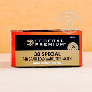 Image of 38 SPECIAL FEDERAL PREMIUM GOLD MEDAL 148 GRAIN LEAD WADCUTTER (50 ROUNDS)