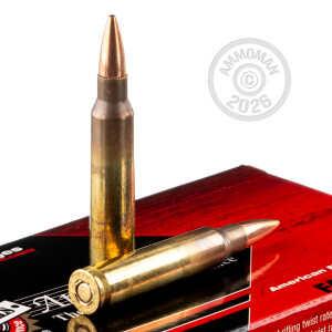 A photo of a box of Black Hills Ammunition ammo in 5.56x45mm.