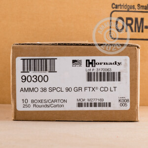 Photograph showing detail of 38 SPECIAL HORNADY CRITICAL DEFENSE LITE 90 GRAIN FTX (25 ROUNDS)