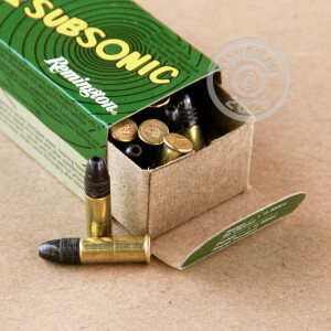  rounds of .22 Long Rifle ammo with Lead Hollow Point (LHP) bullets made by Remington.