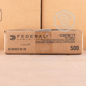 Image of the 357 MAGNUM FEDERAL 125 GRAIN JHP (20 ROUNDS) available at AmmoMan.com.