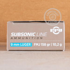 Image of 9mm Luger pistol ammunition at AmmoMan.com.