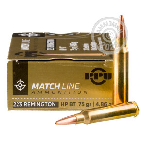An image of 223 Remington ammo made by Prvi Partizan at AmmoMan.com.