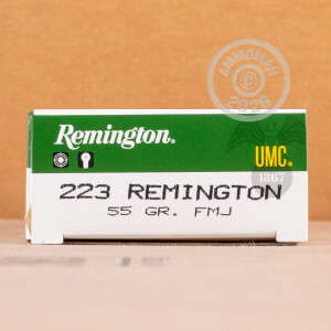 Image of 223 Remington ammo by Remington that's ideal for training at the range.