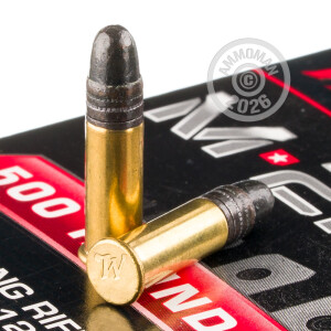 Photograph showing detail of 22 LR WINCHESTER M22 40 GRAIN CPRN (2000 ROUNDS)