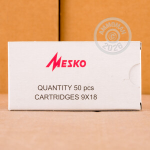 Image of 9x18 Makarov pistol ammunition at AmmoMan.com.