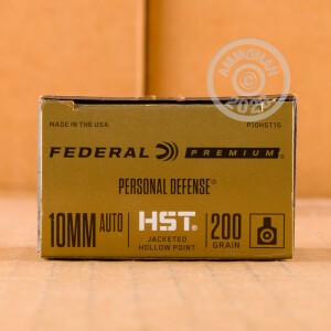 Image of 10MM FEDERAL PERSONAL DEFENSE HST 200 GRAIN JHP (20 ROUNDS)