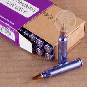 Photo detailing the 223 REM WINCHESTER DHS PURPLE CASING 62 GRAIN OT (20 ROUNDS) for sale at AmmoMan.com.