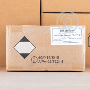 Image of 9mm Luger pistol ammunition at AmmoMan.com.